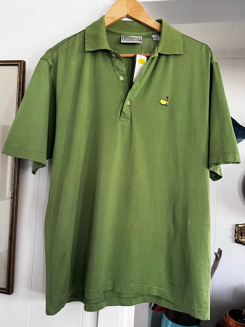 NWT Augusta National Golf Shop Masters Tournament Green Polo Shirt Vintage New